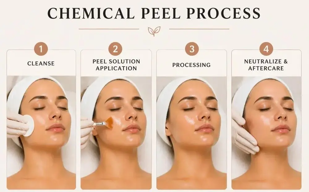 chemical peel treatment for skin exfoliation acne scars and pigmentation removal